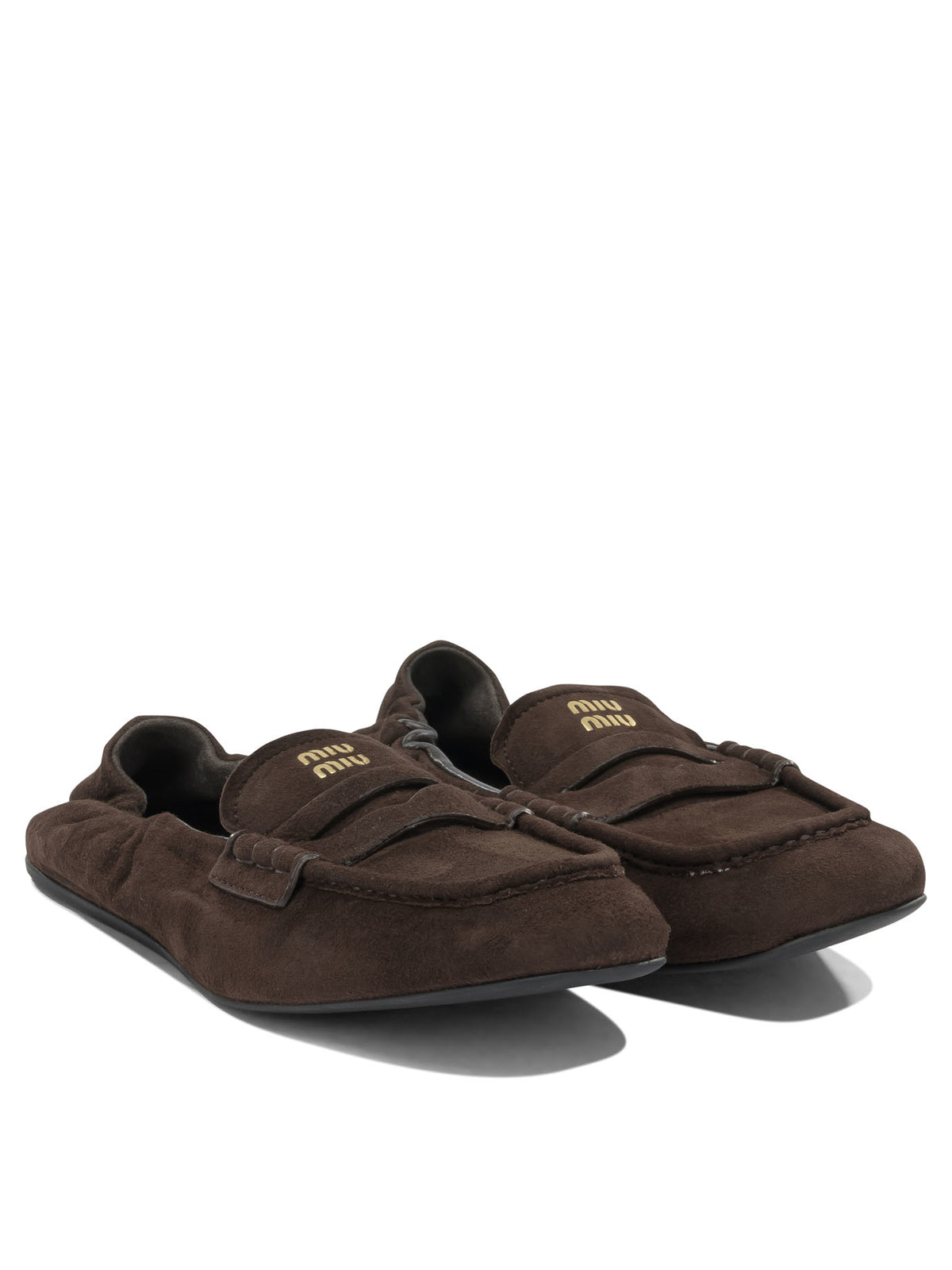 Miu Miu "Ruches" loafers - Brown