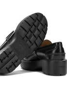 Miu Miu Brushed-leather loafers - Black