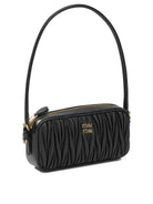 Miu Miu Small Quilted Leather Shoulder Bag - Black