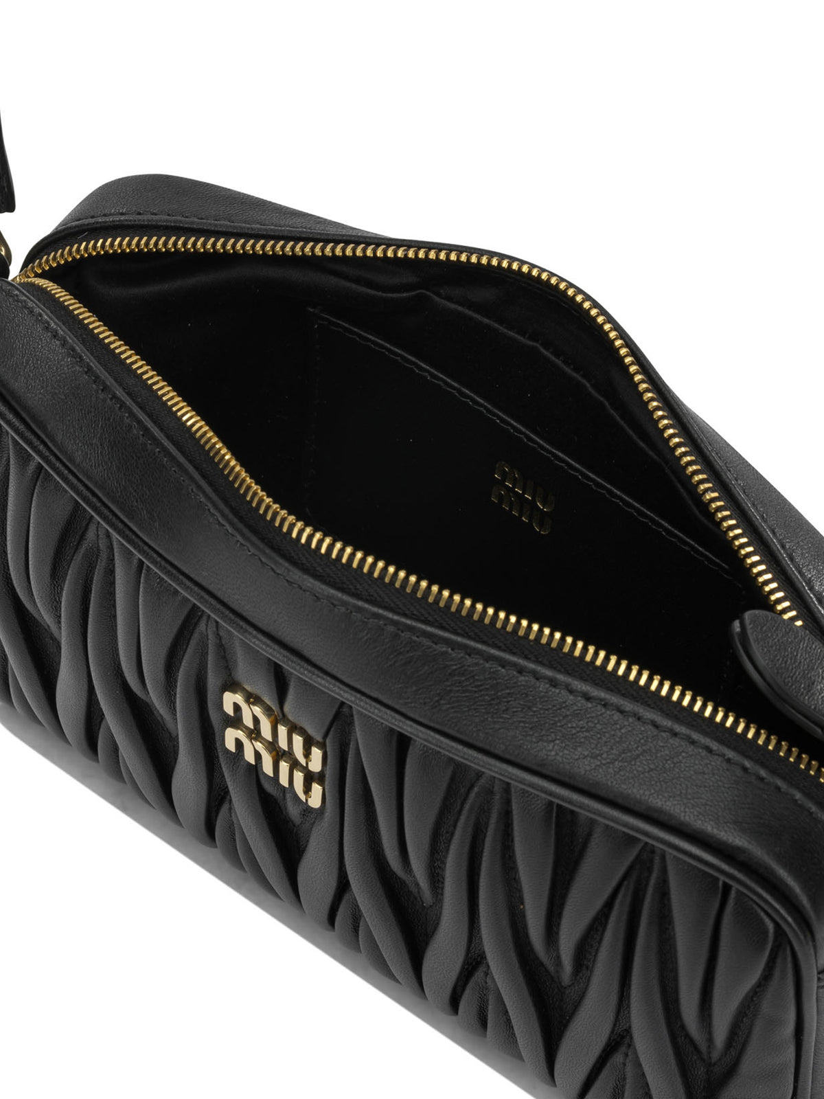 Miu Miu Small Quilted Leather Shoulder Bag - Black