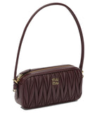 Miu Miu Small Quilted Leather Shoulder Bag - Burgundy