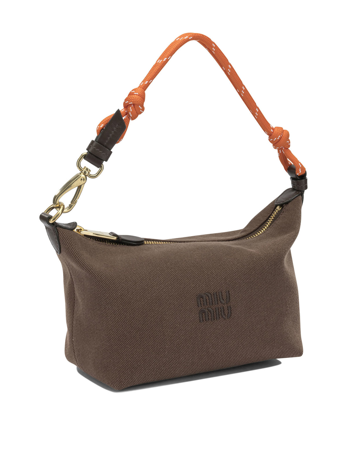 Miu Miu Small logo shoulder bag - Brown