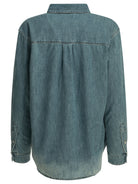 Miu Miu Casual shirt with logo - Light Blue