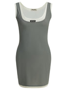 Miu Miu Stretch jersey short dress - Grey