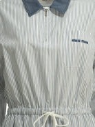 Miu Miu Chemisier dress with logo - Blue