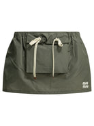 Miu Miu Cargo miniskirt with logo - Green