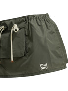 Miu Miu Cargo miniskirt with logo - Green