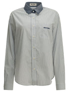 Miu Miu Casual shirt with logo - Blue