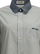 Miu Miu Casual shirt with logo - Blue