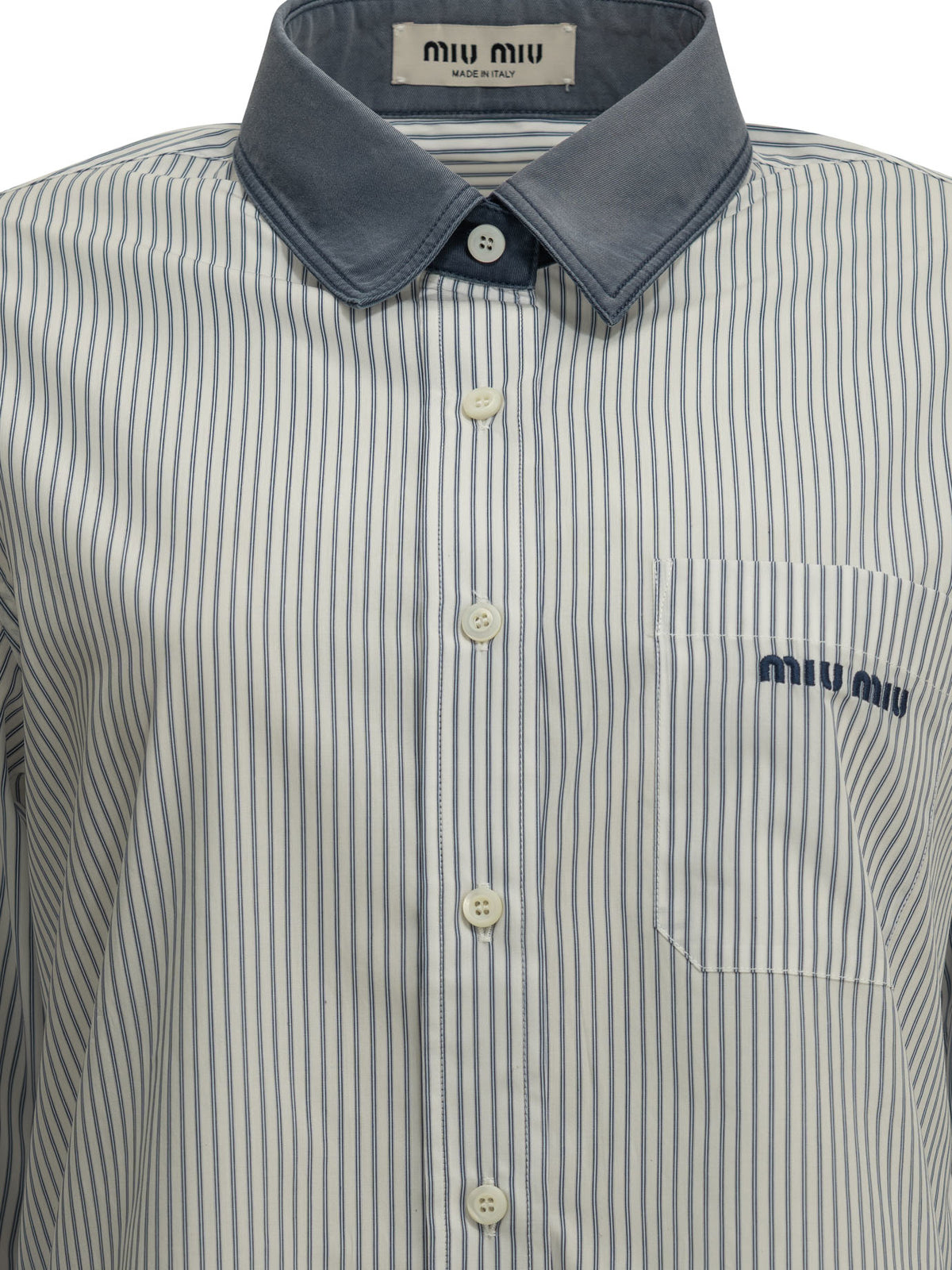 Miu Miu Casual shirt with logo - Blue