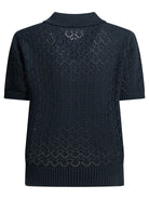 Miu Miu Polo shirt with buttons and logo - Blue