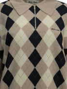 Miu Miu Cashmere polo sweater - Beige