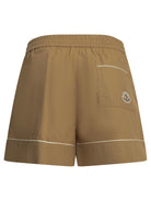 Moncler Utility shorts with reverse logo - Beige