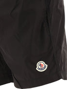 Moncler Swim shorts with logo patch - Black