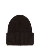 Moncler Wool and cashmere beanie with logo - Brown