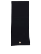 Moncler Classic Scarf with Logo - Blue