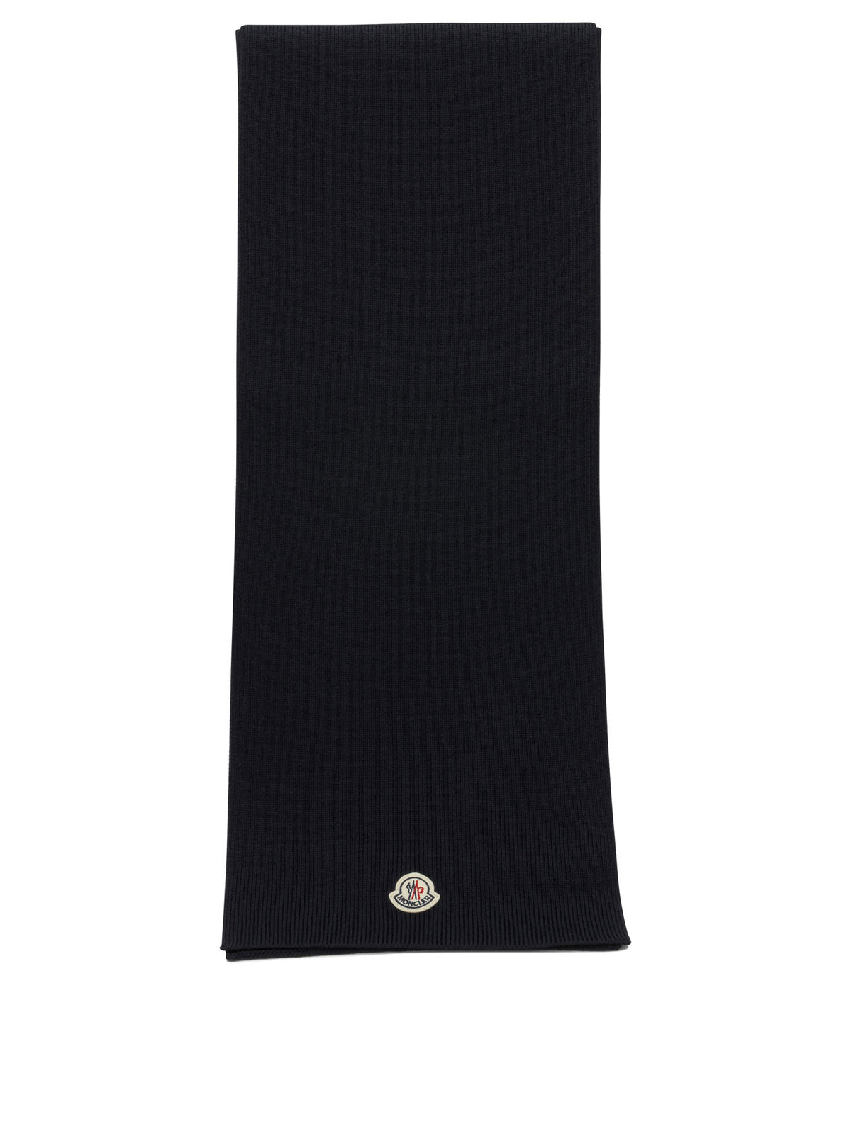 Moncler Classic Scarf with Logo - Blue