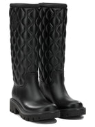 Moncler "Kickstream Quilt" Rain Boots - Black