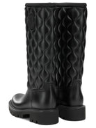 Moncler "Kickstream Quilt" Rain Boots - Black
