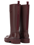 Moncler "Kickstream High" Rain Boots - Burgundy