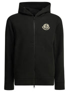 Moncler Zip-up Sweatshirt with Logo - Black