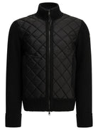 Moncler Padded wool cardigan - Black