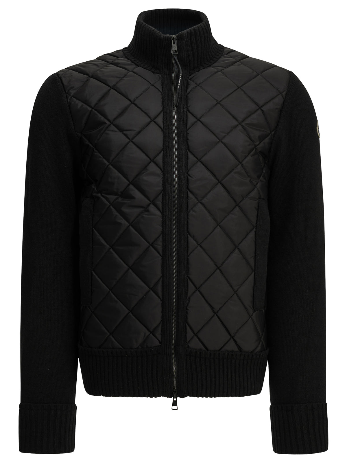 Moncler Padded wool cardigan - Black