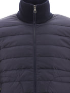 Moncler Padded cardigan made of a wool blend - Blue