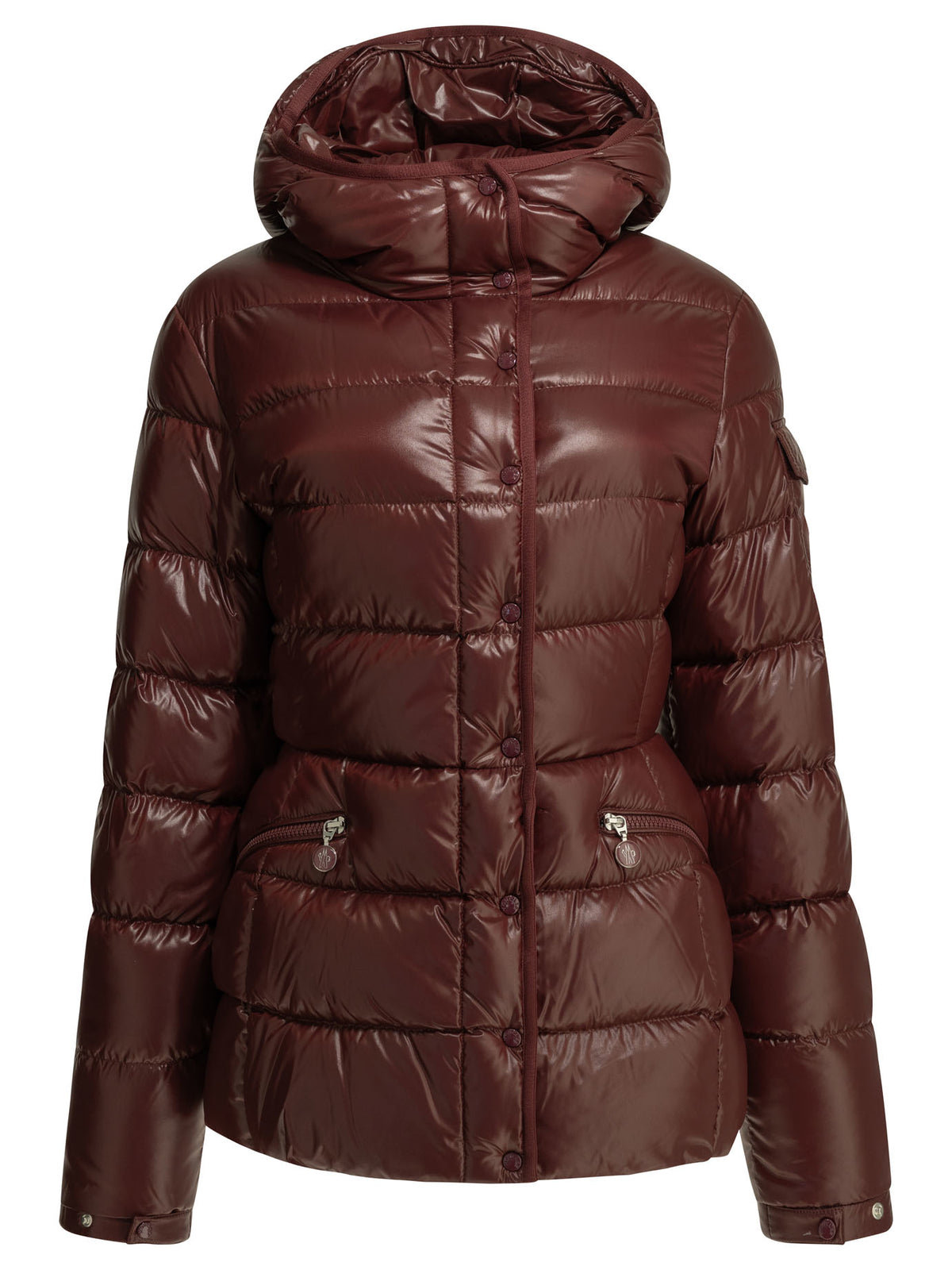 Moncler "Barante" Short Down Jacket - Burgundy