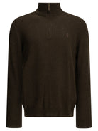 Polo Ralph Lauren Sweater with a half-zip and logo - Brown