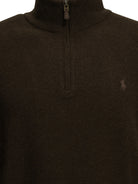 Polo Ralph Lauren Sweater with a half-zip and logo - Brown