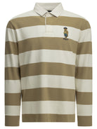 Polo Ralph Lauren "Polo Bear" Button-Down Polo Shirt - Beige