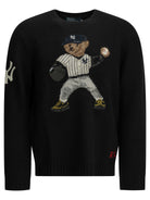 Polo Ralph Lauren "Polo Bear x Yankees" Crew-Neck Sweater - Black