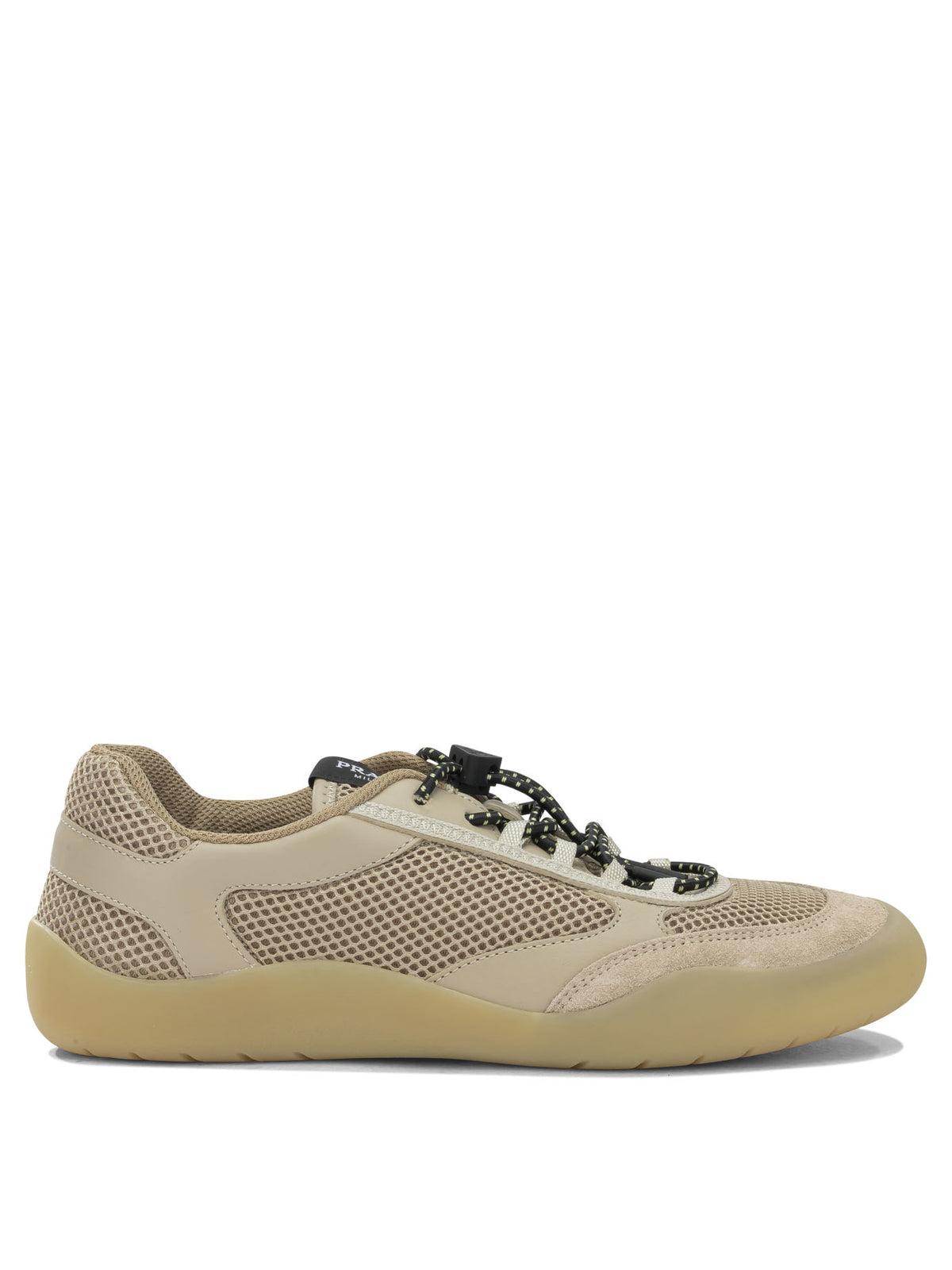 Prada "Speedrock" Low-Top Sneakers - Beige