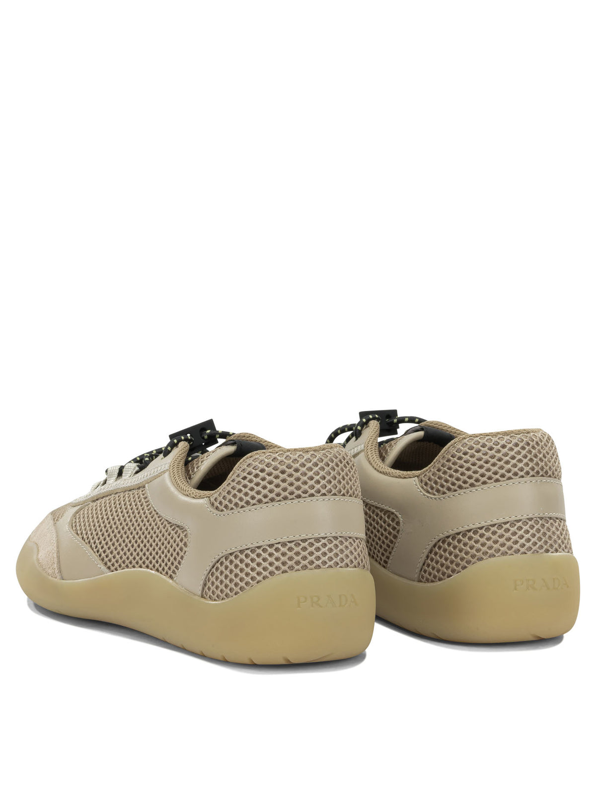 Prada "Speedrock" Low-Top Sneakers - Beige