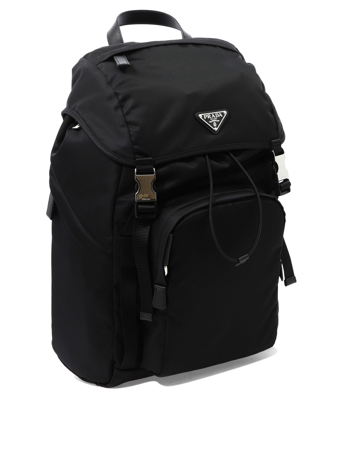 Prada Re-Nylon and Saffiano leather backpack - Black