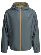 Prada Reversible windbreaker jacket with logo - Beige