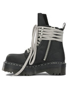 Rick Owens "Rick Owens x Dr. Martens - Quad Sole Steel" Zip-Up Ankle Boots - Black