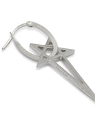 Rick Owens "Pentagram" earring - Silver