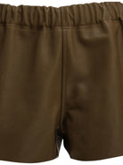 Rick Owens Leather shorts with an elastic waistband - Brown