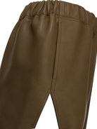 Rick Owens Leather shorts with an elastic waistband - Brown