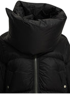 Rick Owens "Funnel Neck" Short Down Jacket - Black