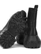 Rick Owens "Beatle Mega Tractor" Pull-On Boots - Black