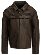 Rick Owens "2 Piece Mac" Leather Jacket - Brown