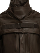 Rick Owens "2 Piece Mac" Leather Jacket - Brown
