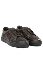 Santoni Low-top leather sneakers - Brown