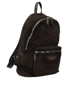 Santoni Casual suede backpack - Brown