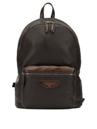 Santoni Casual Leather Backpack - Brown