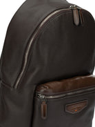 Santoni Casual Leather Backpack - Brown
