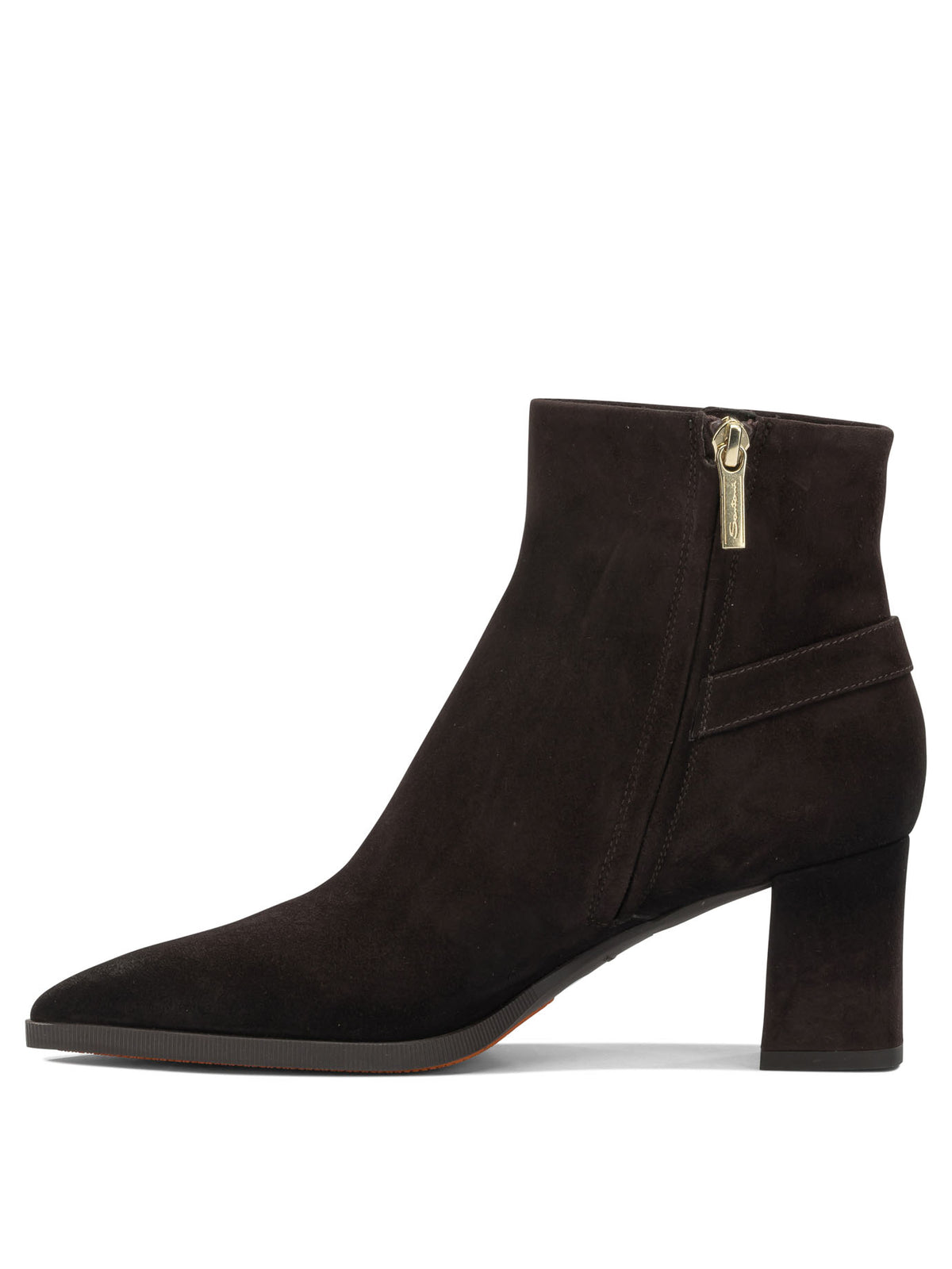 Santoni "Elly 65" zippered ankle boots - Brown